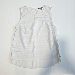Banana Republic white satin blouse